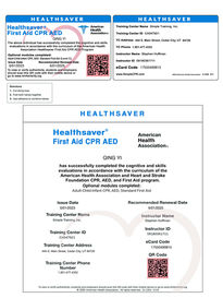 CPR and AED certification for emergency response