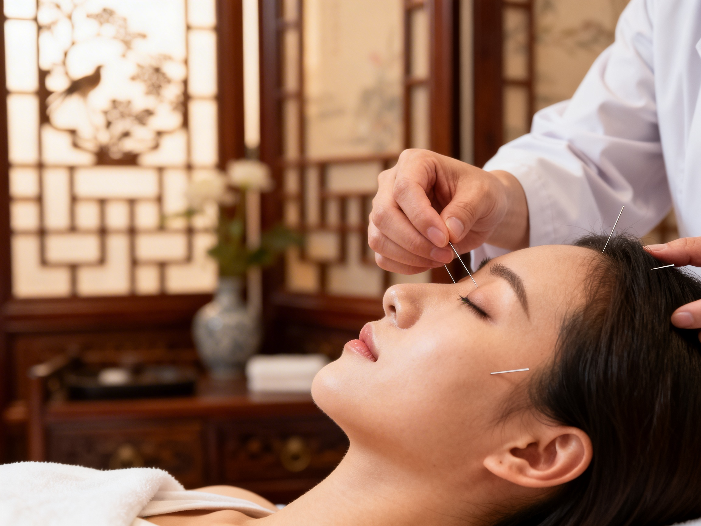 Cosmetic acupuncture facial rejuvenation treatment at Yi Acupuncture